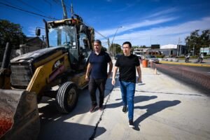 Nardini y Caggiano recorrieron la obra de la Ruta Provincial N° 24 (ex Ruta 197)